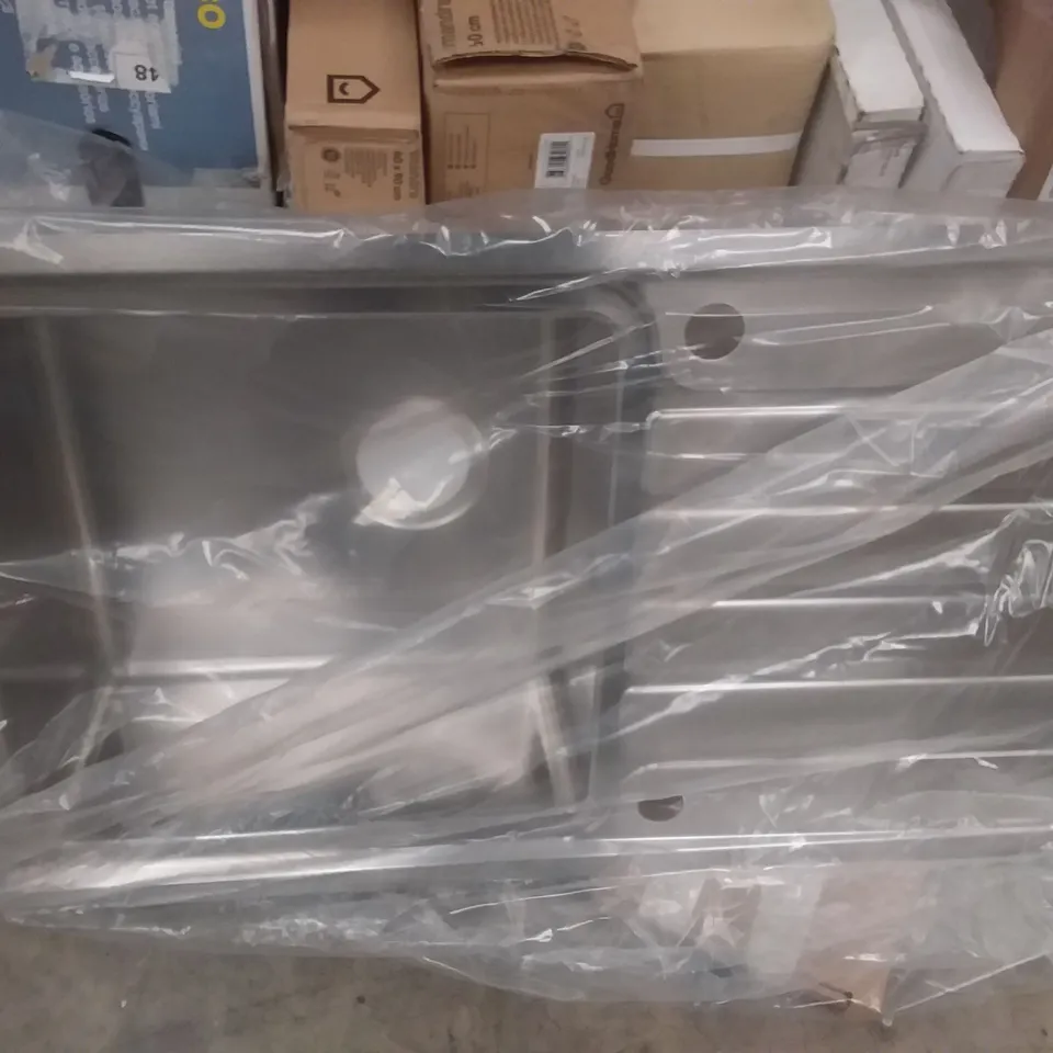 STAINLESS STEEL 1 BOWL SINK + DRAINER