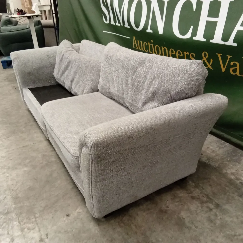 DURY CHUNKY WEAVE 4 SEATER STANDARD BACK SOFA - GREY