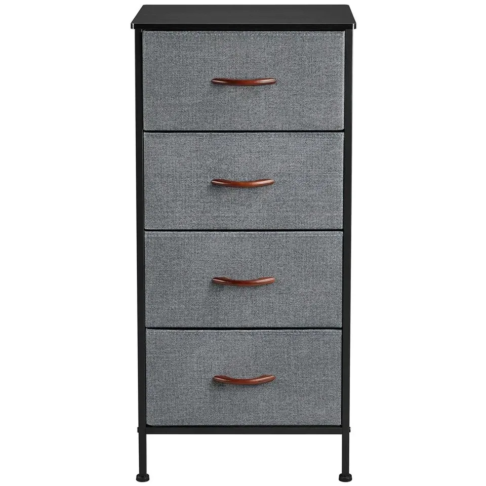 BOXED 45CM W 4 DRAWER CHEST OF DRAWERS - DARK GREY (1 BOX)