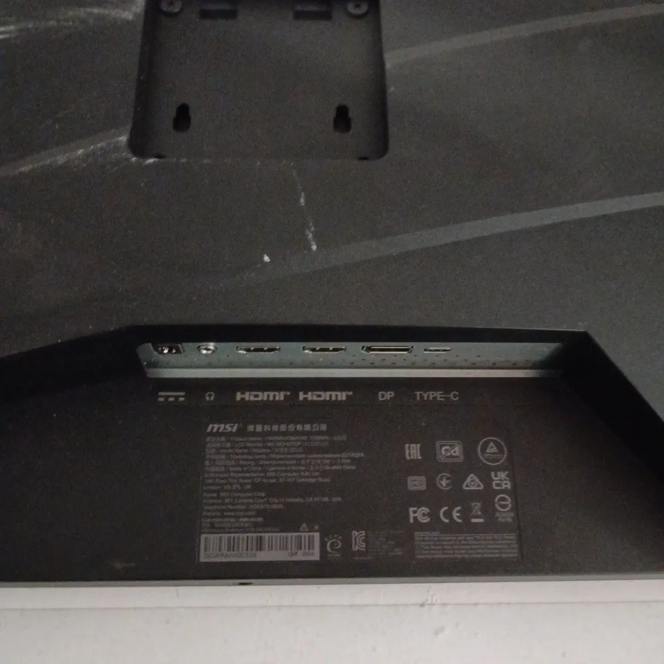 MSI COMPUTER MONITOR – BLACK, HDMI X2, DISPLAYPORT & USB-C TYPE-C PORTS