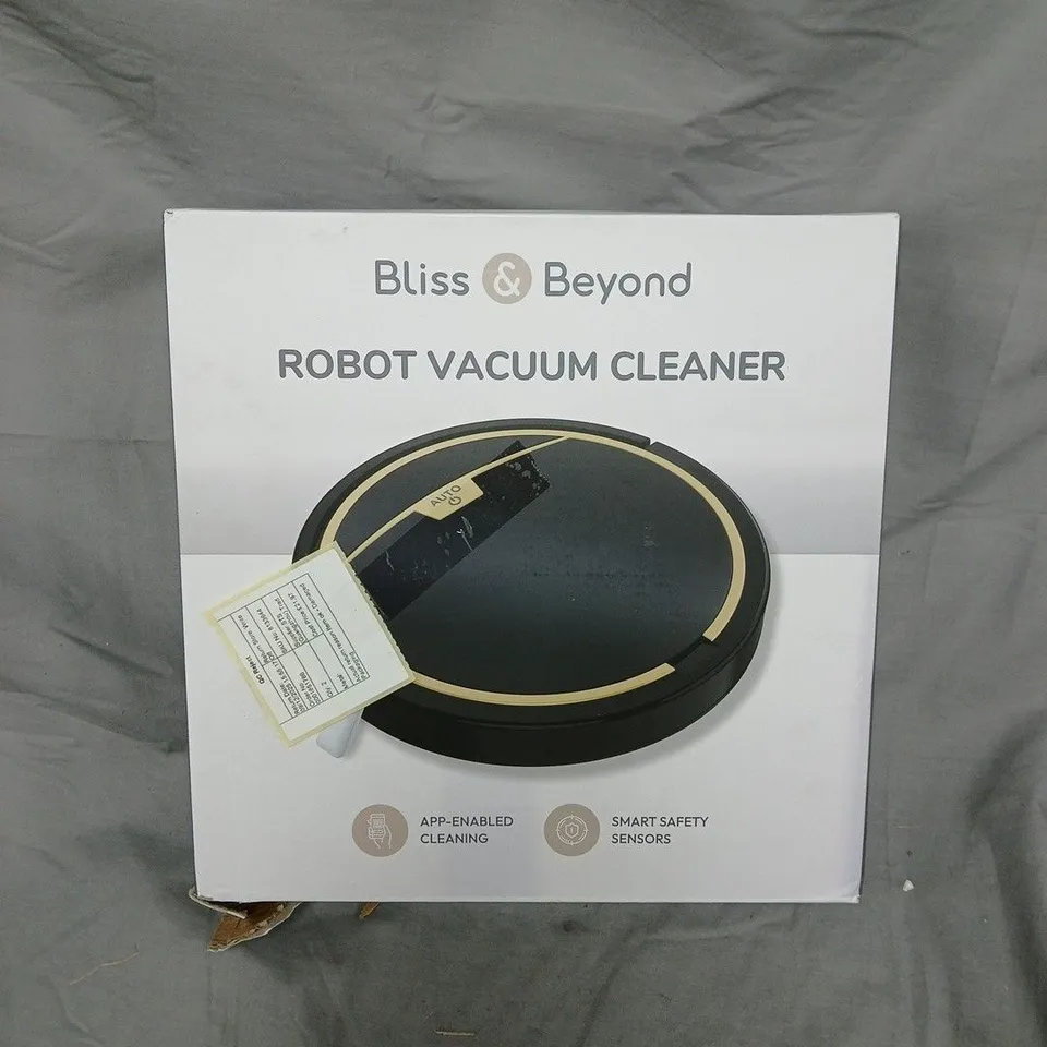 BOXED BLISS & BEYOND ROBOT VACUUM CLEANER