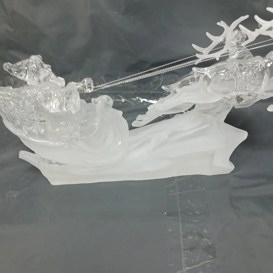 CRYSTAL-EFFECT SANTA SLEIGH CHRISTMAS DECORATION