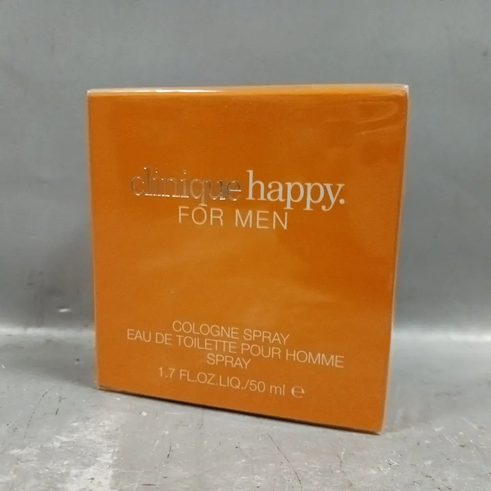 SEALED CLINIQUE HAPPY FOR MEN COLOGNE SPRAY EAU DE TOILETTE 50ML