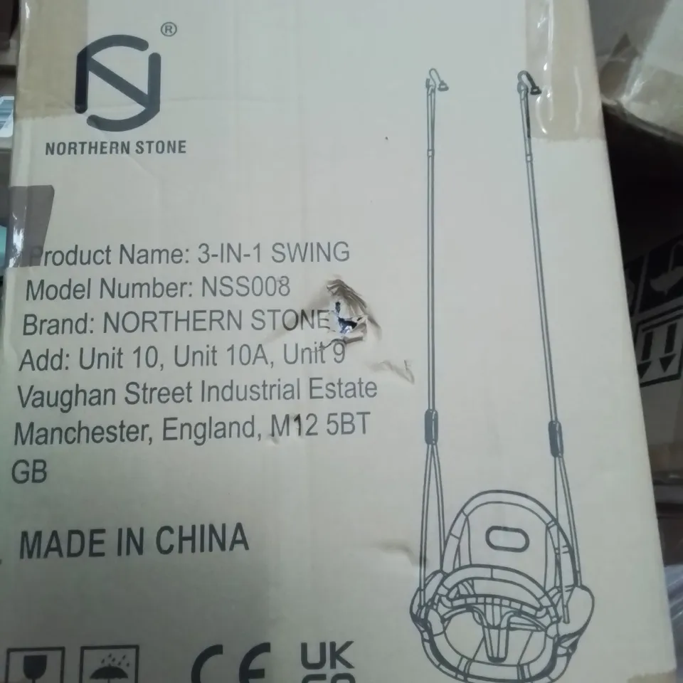 PALLET OF ASSORTED ITEMS, INCLUDING, SET OF 3 FRYING PANS, TOOL BAG, VELVET COAT HANGERS, CIRCULAR TRAY, 3 IN 1 CHILDS SWING SEAT, VOSPEED STAND MIXER, GALVANISED BUCKET,