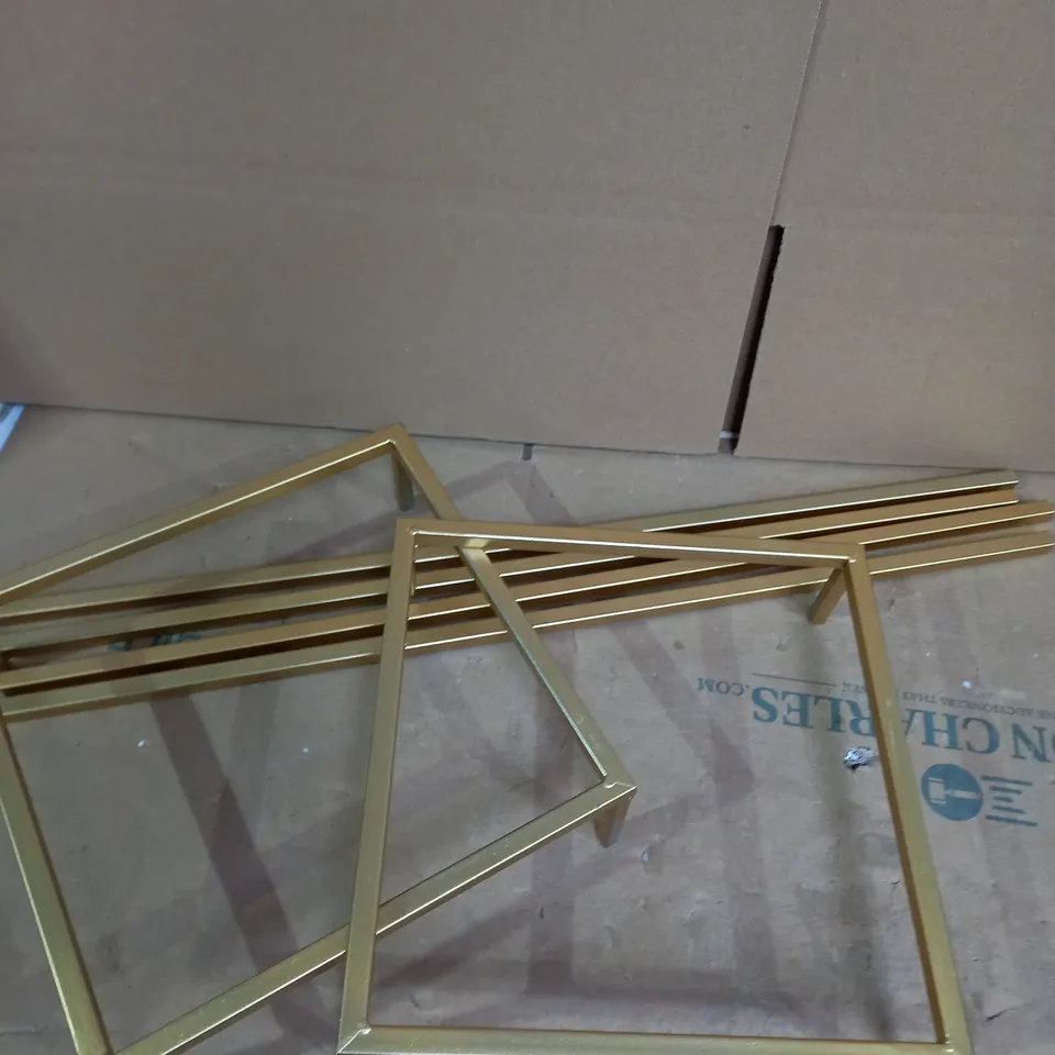 LOT OF 2 GOLD EFFECT RECTANGULAR FRAMES