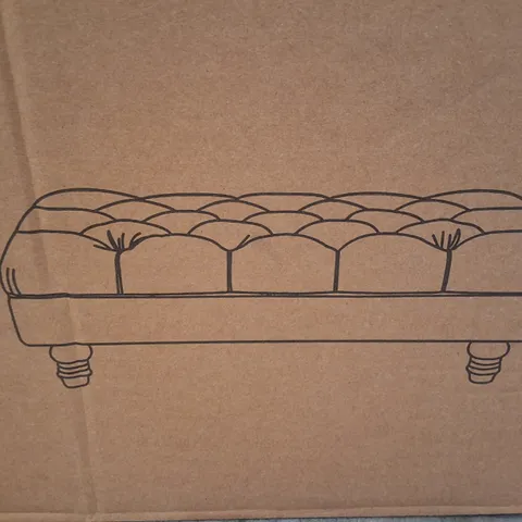 BOXED FOOTSTOOL IN CREAM