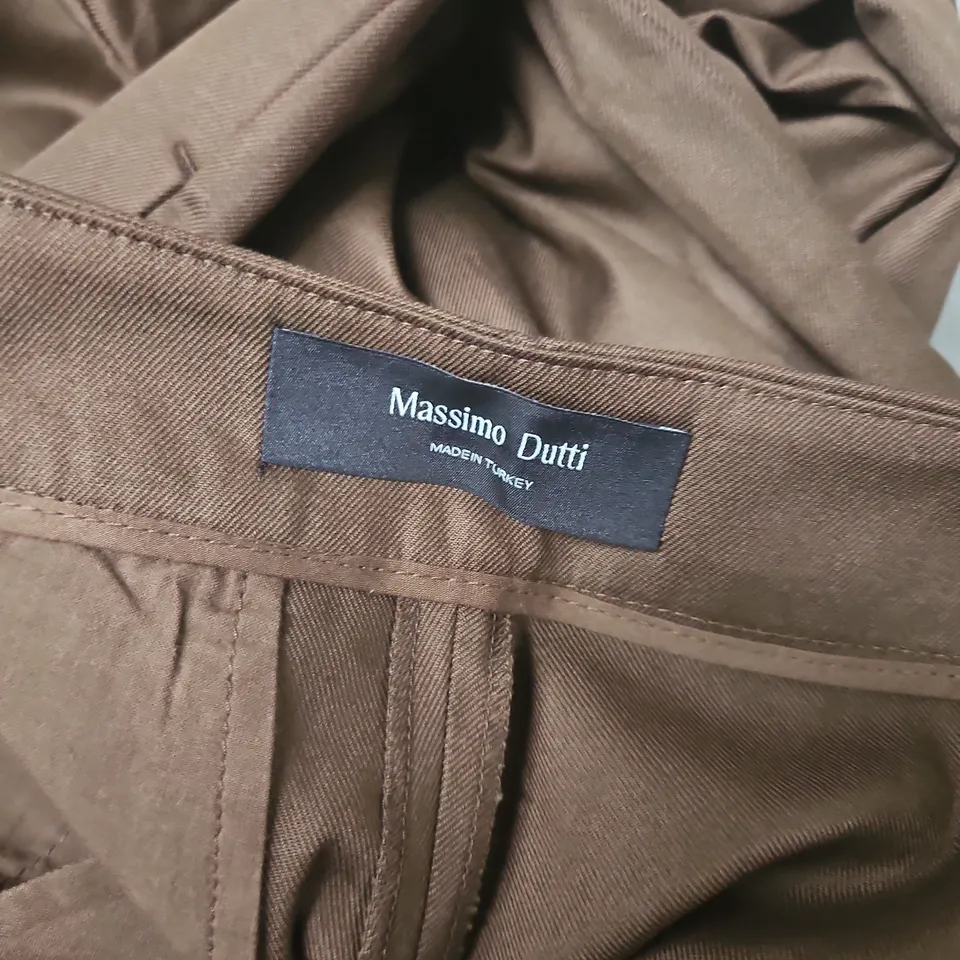 MASSIMO DUTTI MEN'S BROWN TROUSERS- UK 12
