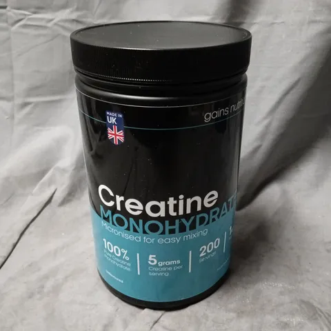 GAINS NUTRITION CREATINE MONOHYDRATE – 1 KG TUB