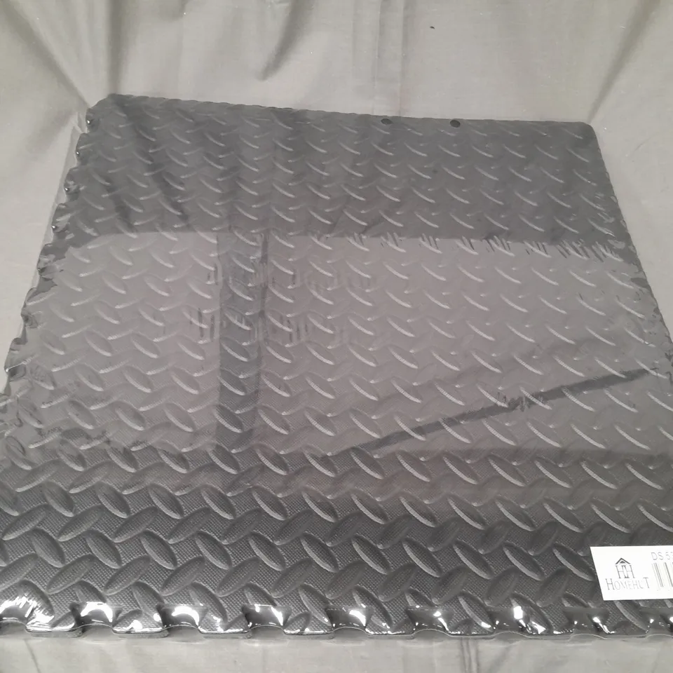 HOMEHUT INTERLOCKING FOAM FLOOR MATS IN BLACK