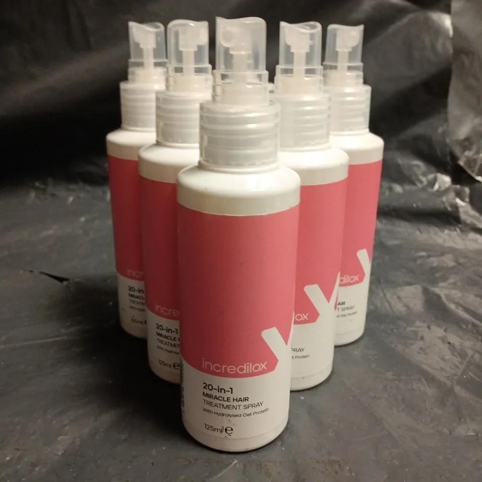 LOT OF 6 BOTTLES OF INCREDILOX 20-IN-1 MIRACLE HAIR TREATMENT SPRAY – 125ML PER BOTTLE