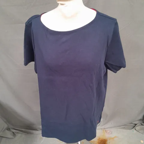 CREW CLOTHING COMPANY ULTIMATE HEAVYWEIGHT COTTON TSHIRT IN NAVY SIZE 16