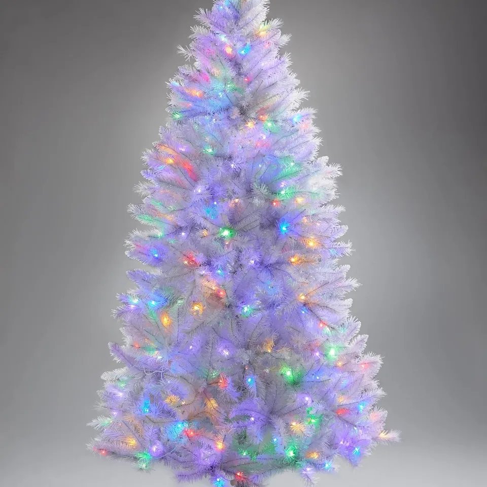 BOXED 6FT WHITE REGAL PRELIT MULTIFUNCTION CHRISTMAS TREE (COLLECTION ONLY) RRP £169.99