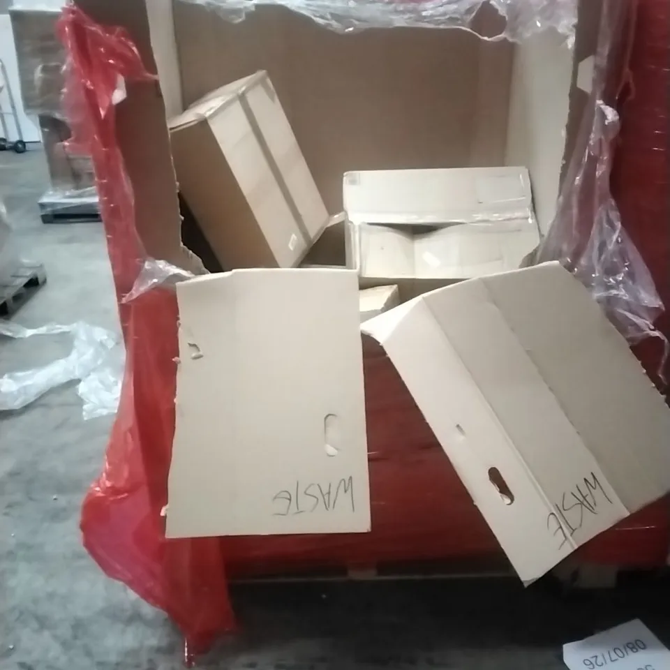 PALLET OF ASSORTED HOUSEHOLD GOODS AND PRODUCTS TO INCLUDE; SCOOTER, BOXED FURNITURE ETC