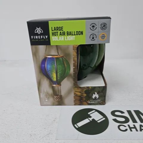 FIREFLY LARGE HOT AIR BALLOON SOLAR LIGHT – GARDEN OUTDOOR LIGHTING (BOXED)