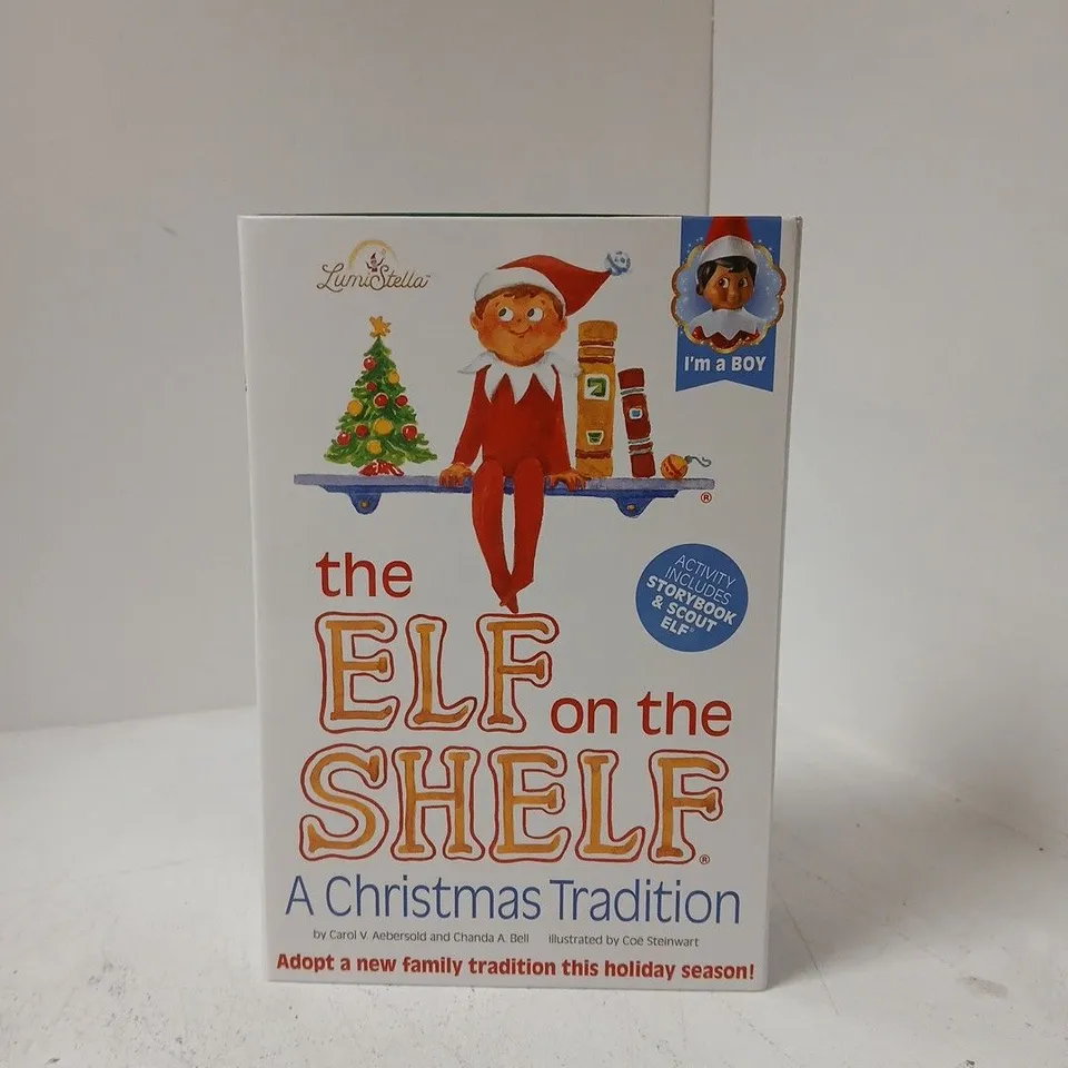 BOXED THE ELF ON THE SHELF BOX SET - BOY SCOUT ELF WITH BROWN EYES