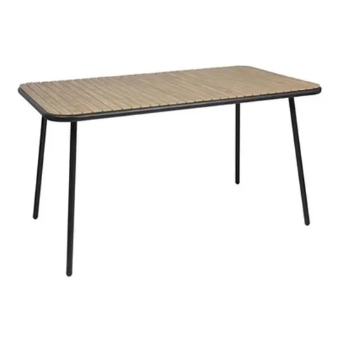 BOXED BOLERO SANTORINI RECTANGULAR TABLE WOOD EFFECT 1400MM