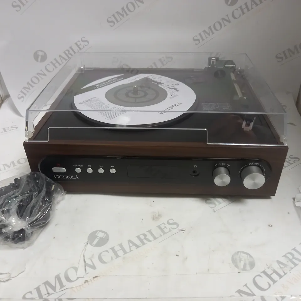 BOXED VICTROLA VTA-65 3-IN-1 BLUETOOTH TURNTABLE 
