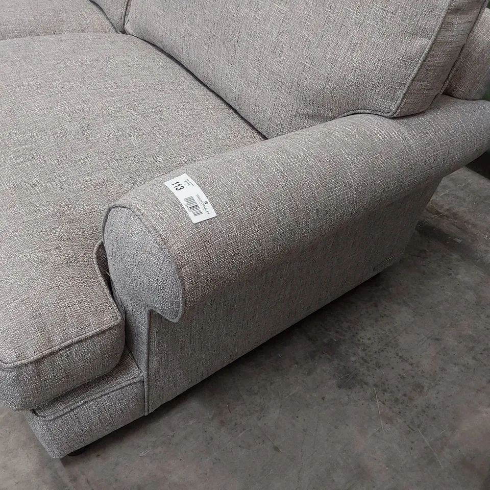 QUALITY BRITISH DESIGNER LOUNGE Co. FOUR SEATER SOFA GREY FABRIC 