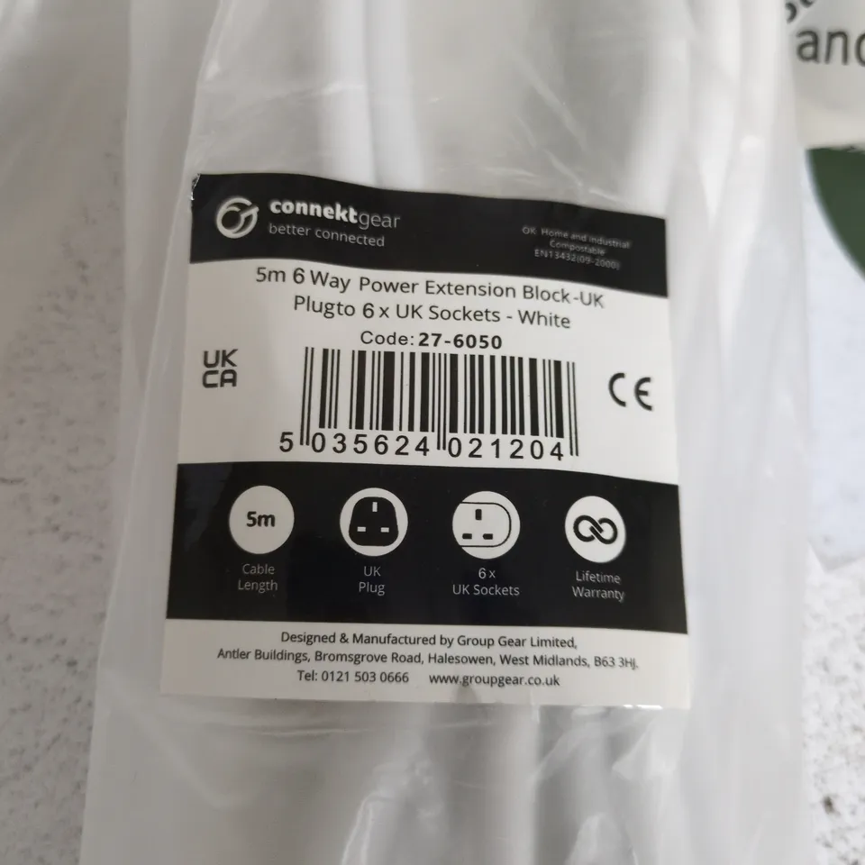 LOT OF 4 5M 6-WAY POWER EXTENSION BLOCKS
