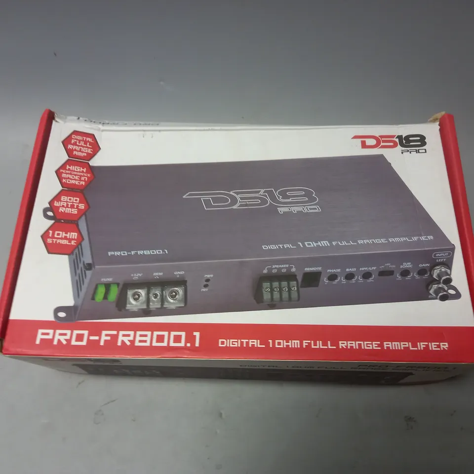 BOXED DS18 PRO-FR800.1 DIGITAL 1 OHM FULL RANGE AMPLIFIER 