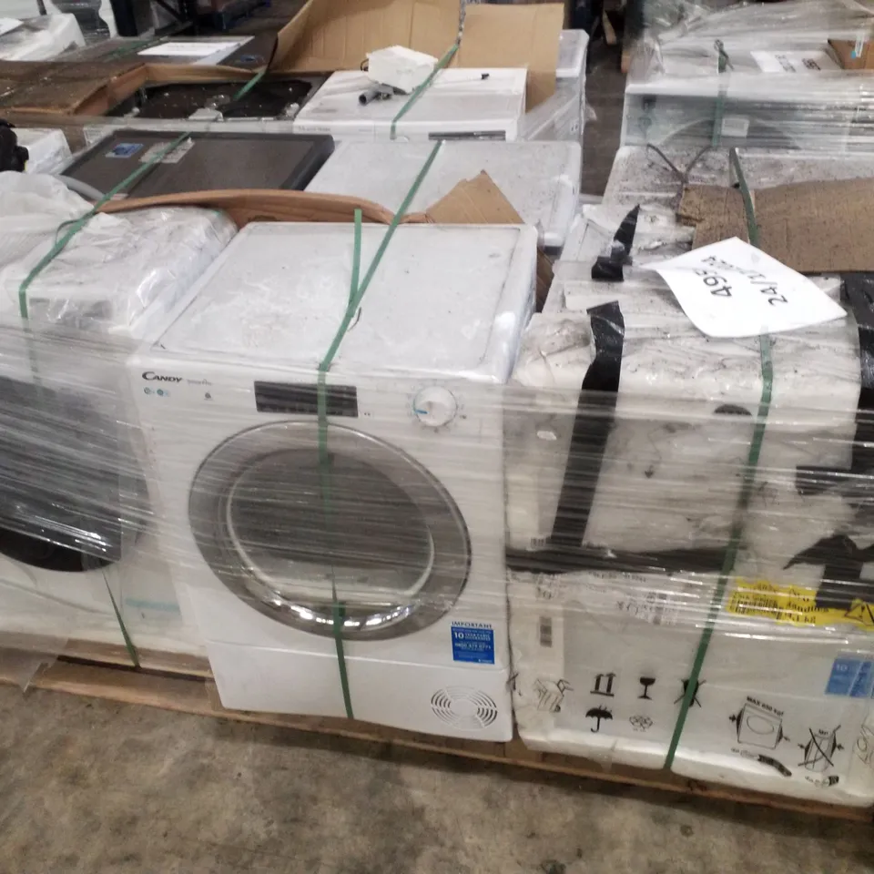 PALLET OF APPROXIMATELY 6 UNPROCESSED RAW RETURN WHITE GOODS TO INCLUDE