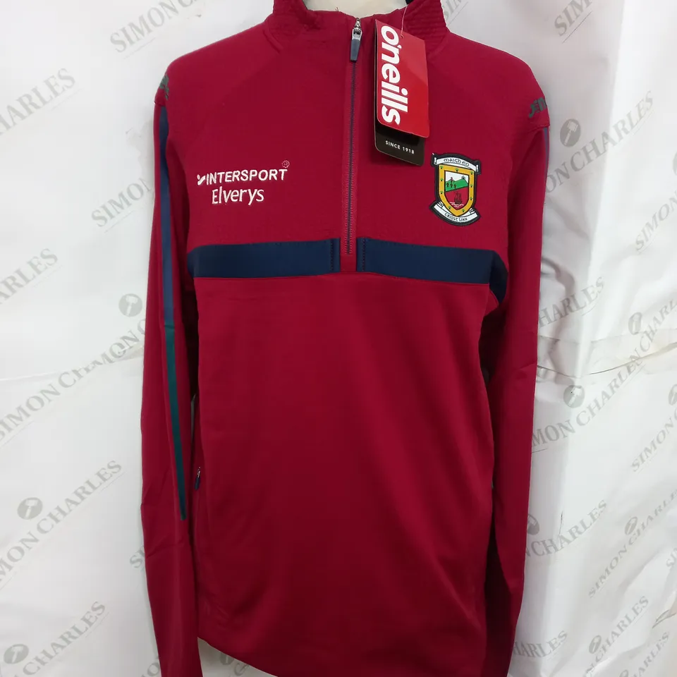 O'NEILLS PEAK 184 BRUSH HZ TOP POCKETS 1/4 ZIP IN RED SIZE S