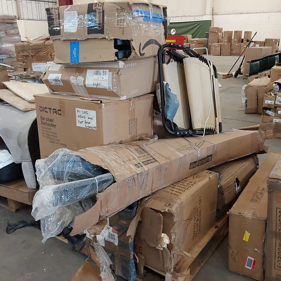 PALLET OF ASSORTED FURNITURE PARTS 