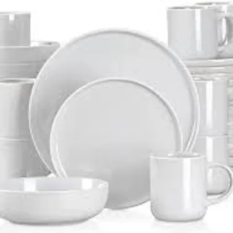 BOXED 32 PIECE STONEWARE DINNERWARE SET - SERVICE OR 8 (2 BOXES)