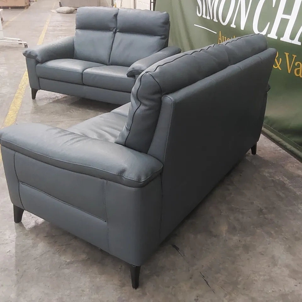 QUALITY DESIGNER ITALIAN MADE OLIVER SOFA SET // TO INCLUDE; THE OLIVER MAXI 2 SEATER LEATHER SOFA & OLIVER SMALL 2 SEATER SOFA 