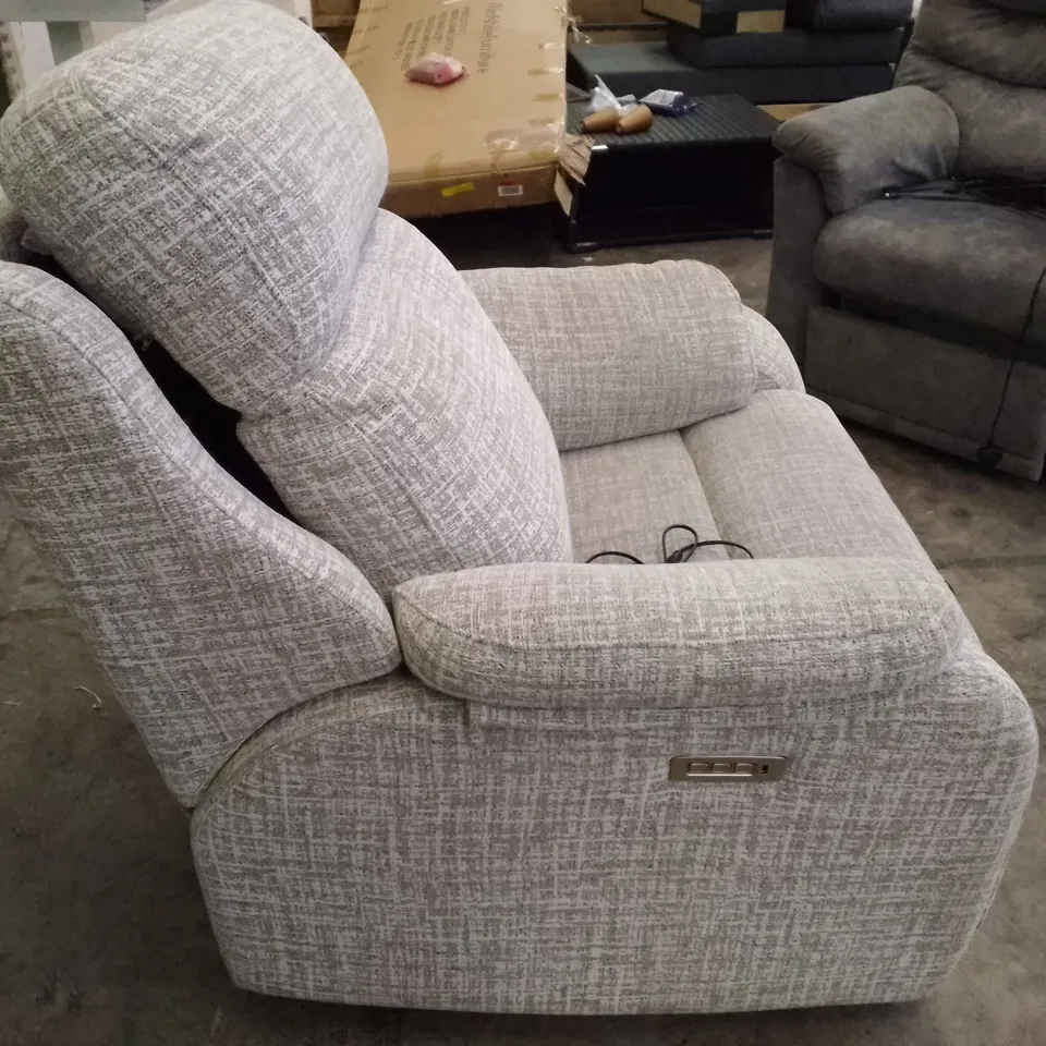 QUALITY DESIGNER G-PLAN KINGSBURY ELECTRIC RECLINER CHAIR - SHORE OATMEAL FABRIC