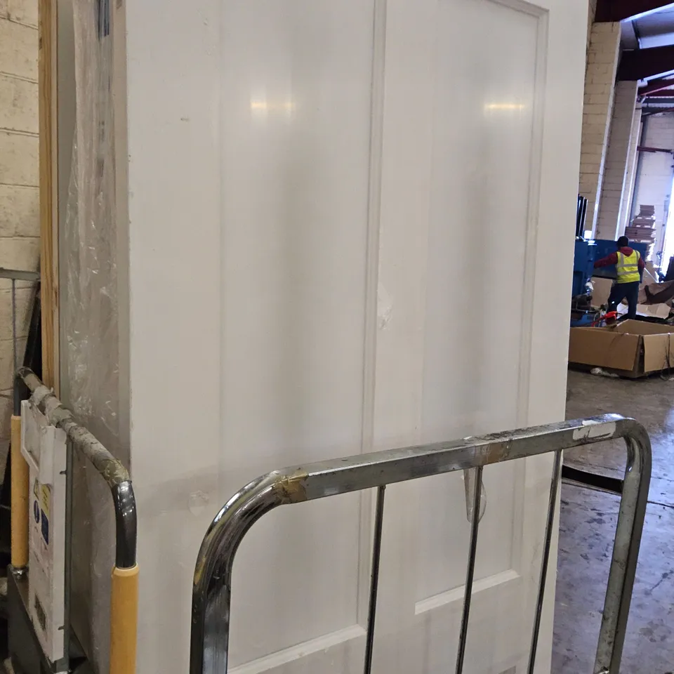 4 PANEL PRIMED OBSCURE DOUBLE GLAZED EXTERNAL DOOR 2932 × 813mm 