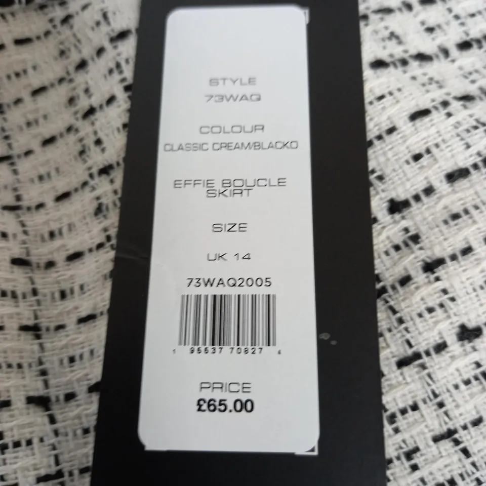 FRENCH CONNECTION EFFIE BOUCLE SKIRT - UK 14