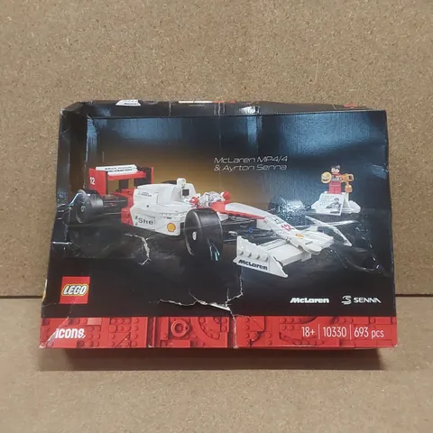 BOXED LEGO ICONS MCLAREN MP4/4 & AYRTON SENNA 10330