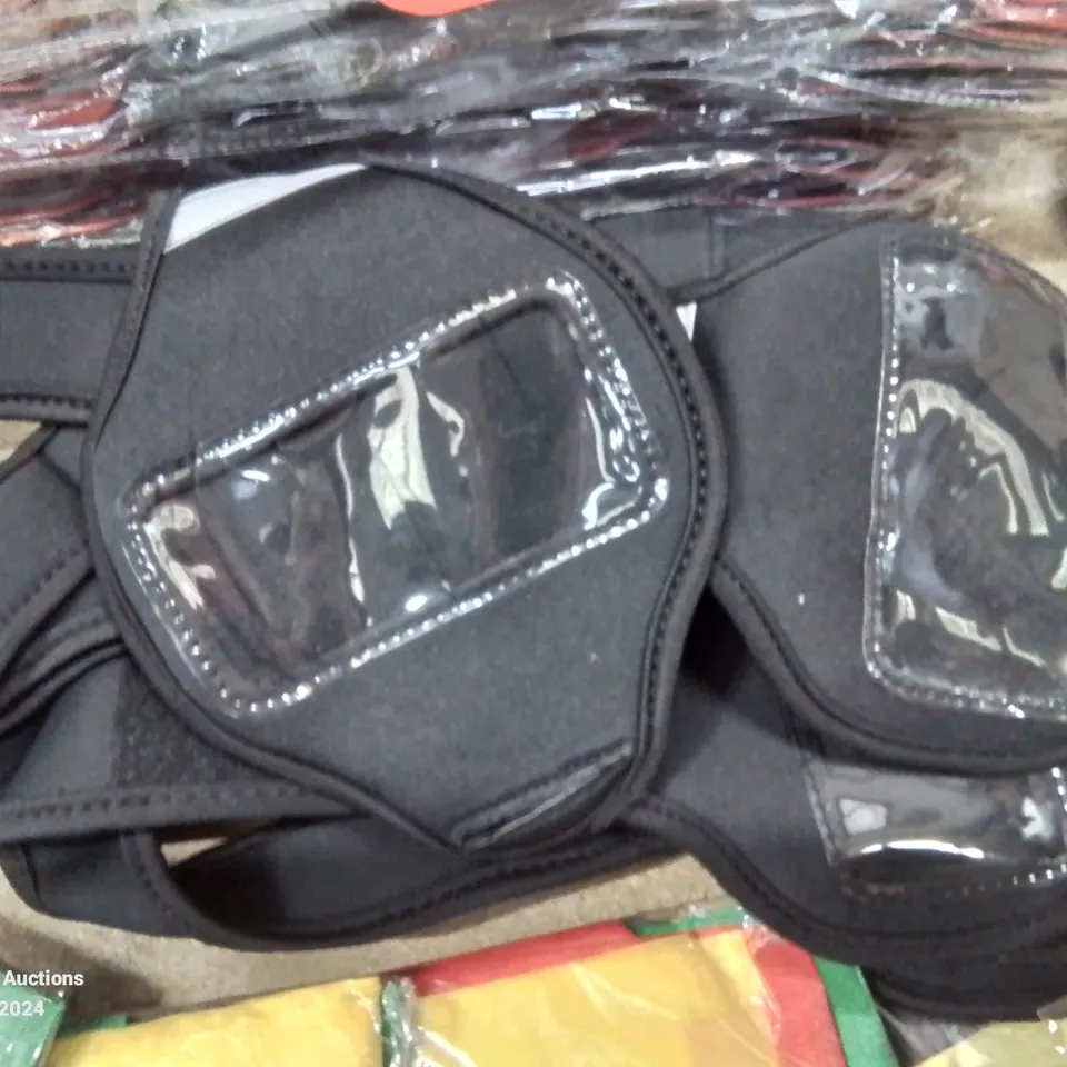 MIXED LOT CONTAINING VARIOUS ITEMS TO INCLUDE, SEVERAL GHANA FLAGS, LARGE AMOUNT OF ARM BAND PHONE HOLDERS ETC.