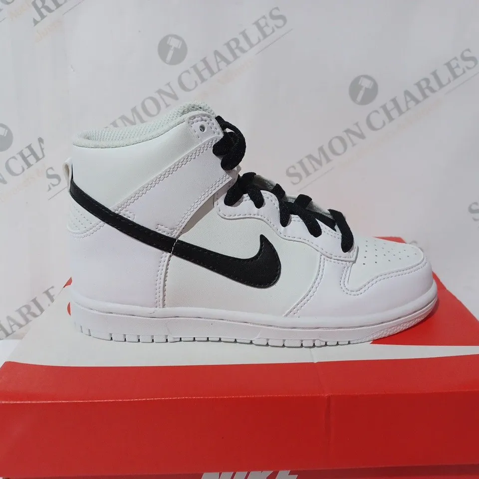 NIKE DUNK HIGHS IN WHITE - UK KIDS 13.5