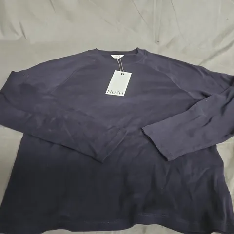 HUSH MATILDA COTTON RAGLAN TOP – NAVY, XS