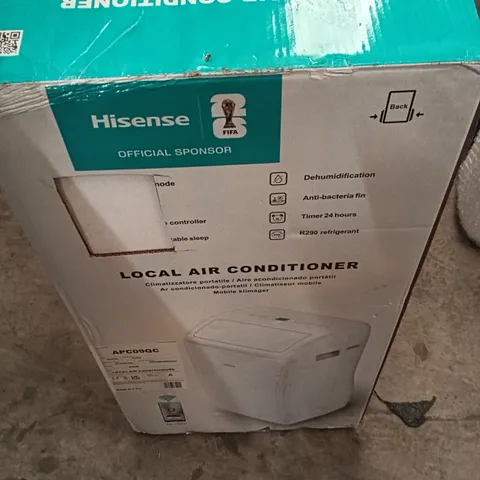 BOXED HISENSE AIR CONDITIONING UNIT APC09QC