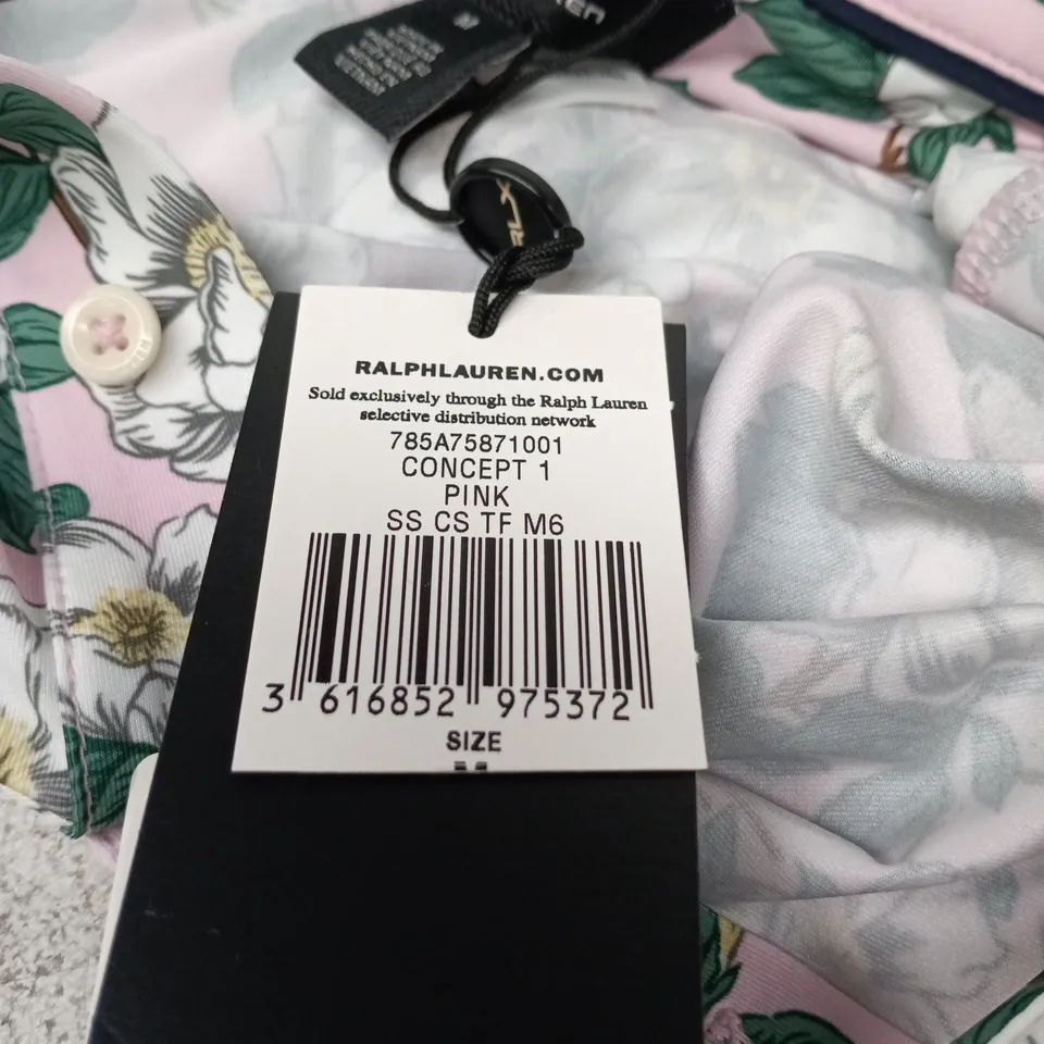 RLX RALPH LAUREN PINK FLORAL PATTERN CONCEPT 1 TOP MEDIUM TAGGED