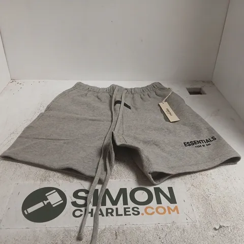 ESSENTIALS FEAR OF GOD MENS GREY SHORTS SMALL