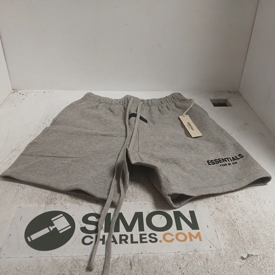 ESSENTIALS FEAR OF GOD MENS GREY SHORTS SMALL