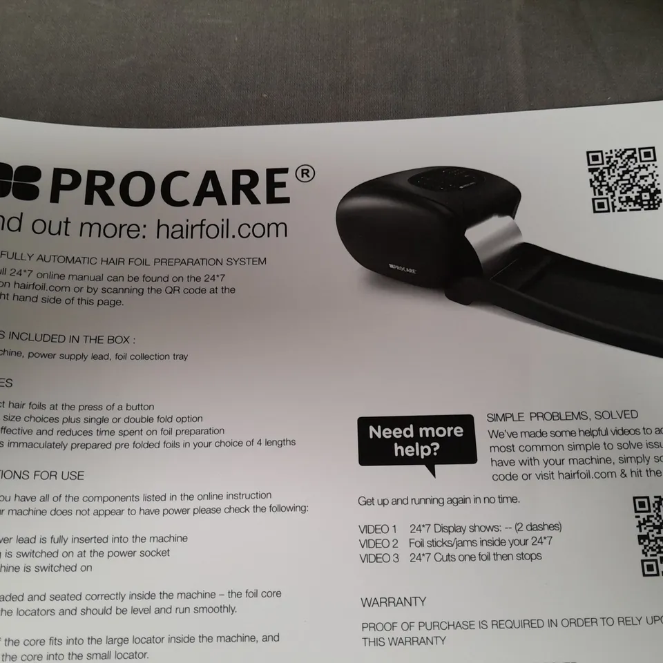 BOXED AS NEW PROCARE PROFESSIONAL HAIR COLOURING AUTOMATIC DISPENSER