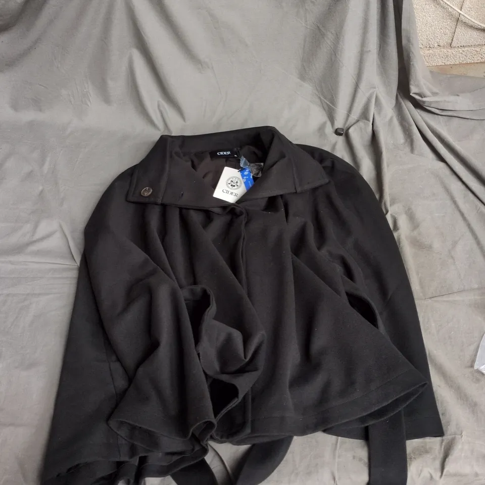 CIDER WOMEN'S BLACK COAT (ARMLESS BLAZER) – UK SIZE XL, WITH TAGS