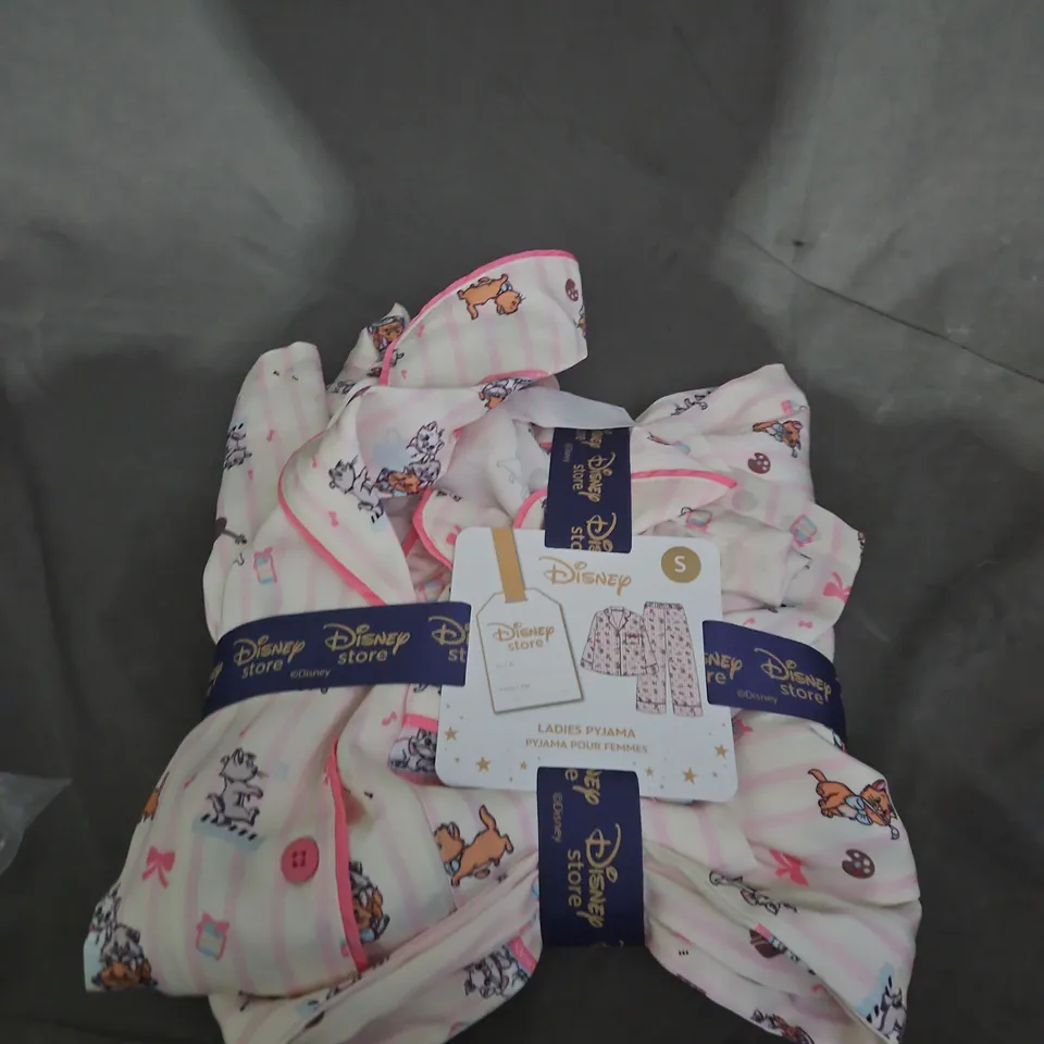 DISNEY STORE LADIES PYJAMA SET – PINK STRIPED PRINT, SIZE S