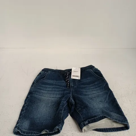 NEXT KIDS DENIM SHORTS UK 8 (AGE 8) β BLUE WASH, DRAWSTRING WAIST