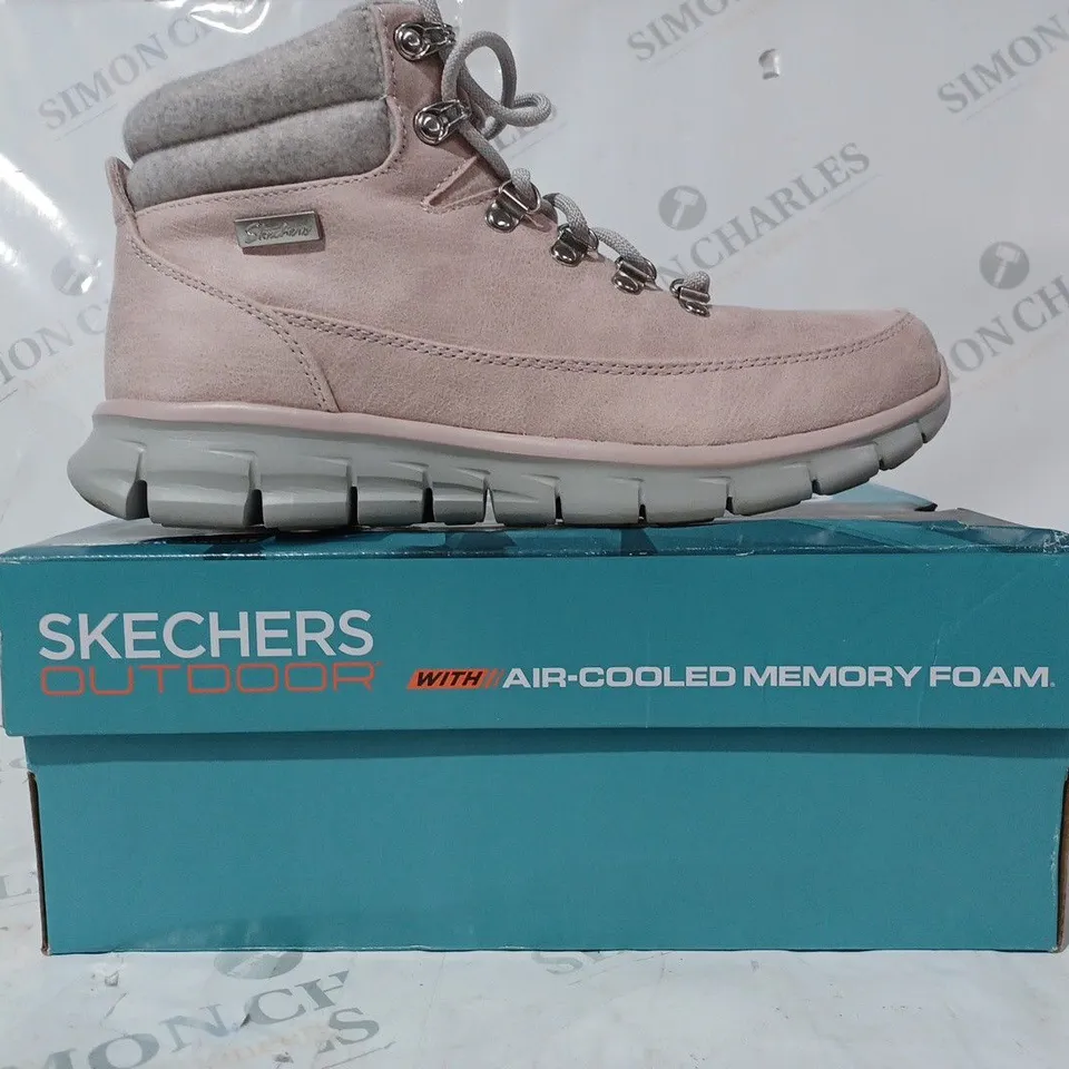 UNBOXED SKECHERS WARM BLUSH BOOTS, BLUSH - SIZE 6