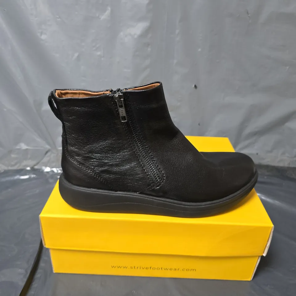 STRIVE BAMFORD II WATER RESISTANT ANKLE BOOT BLACK SIZE 6
