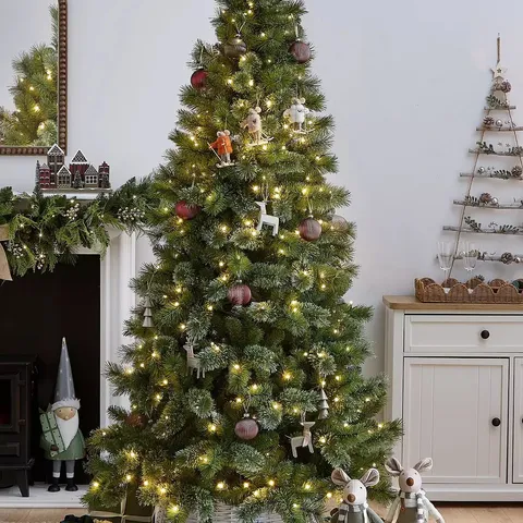 BOXED 6FT PRE LIT MIRABELLE CASHMERE TIPS CHRISTMAS TREE