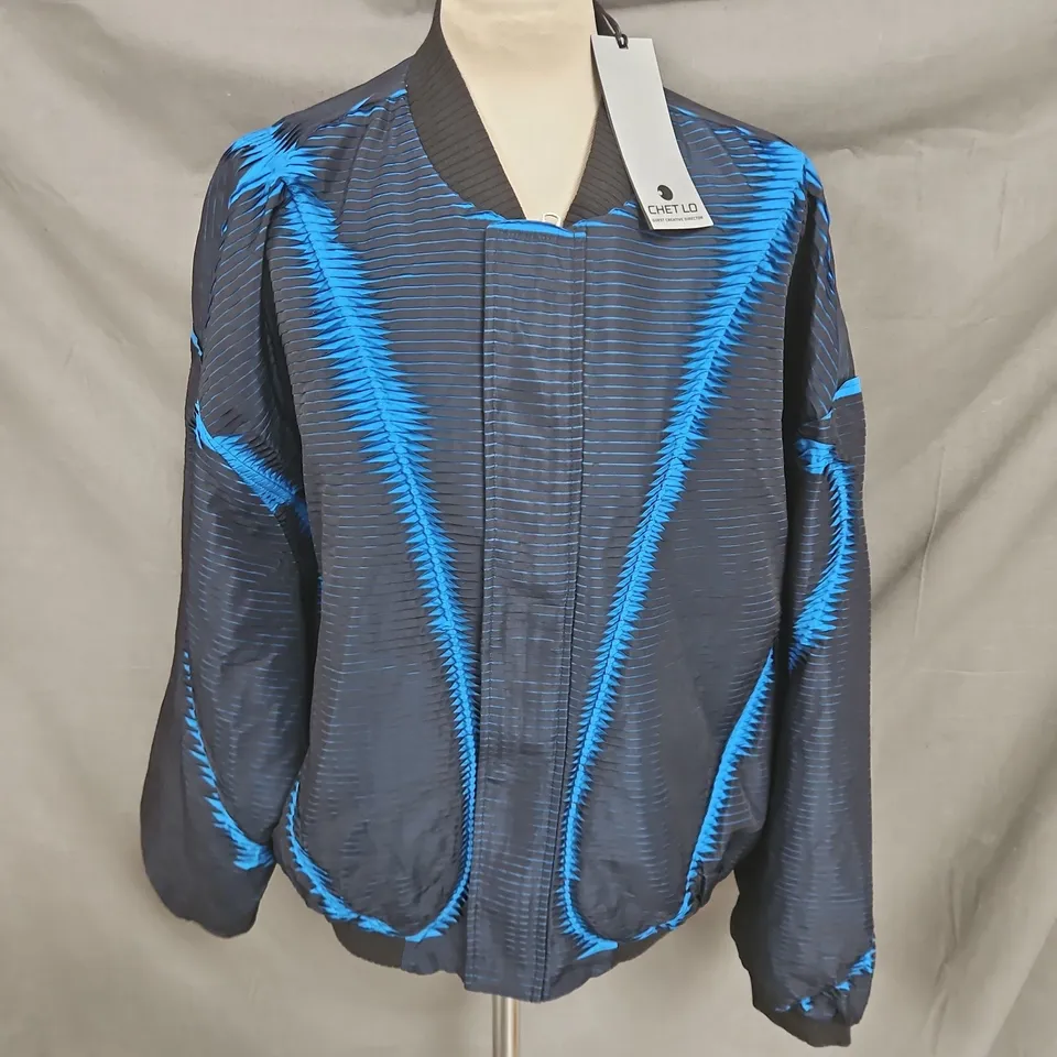 PULL&BEAR CHET LO JACKET IN BLUE/BLACK SIZE L