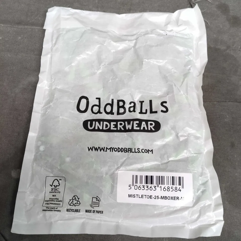 BAGGED ODDBALLS MISTELTOE 25 MENS BOXERS - MEDIUM