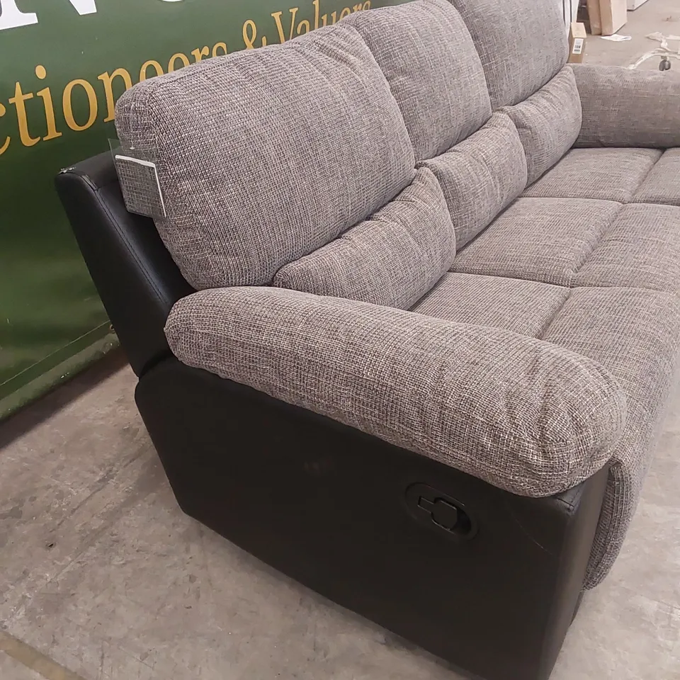 SANTORI 3 SEATER HIGH BACK MANUAL RECLINER SOFA RRP £849